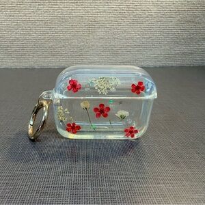 Floral Clear AirPod Pro 1 & 2 Case with Keyring